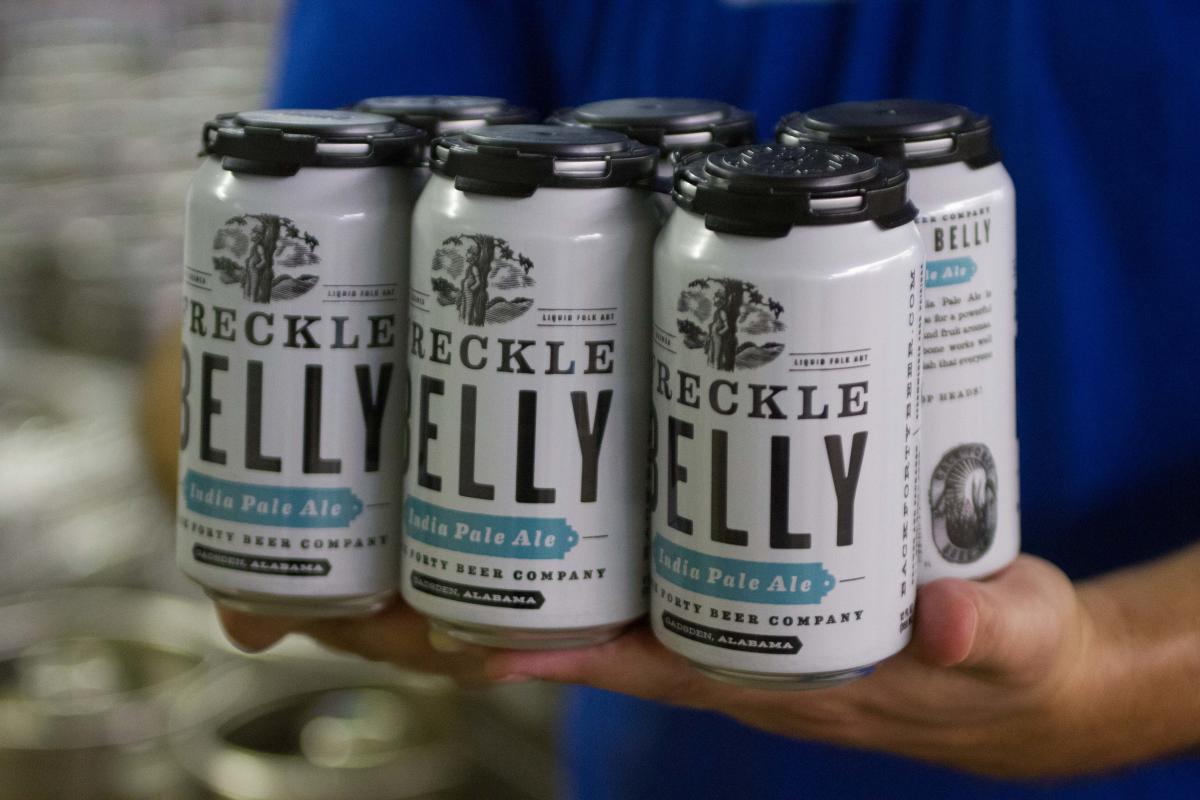 Back Forty Beer Company beer cans