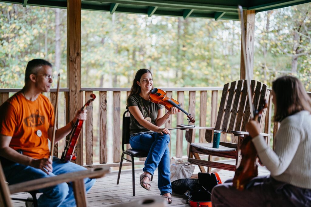 Violinists at the Alabama Folk School