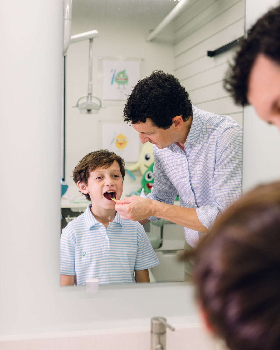 Dentist with patient