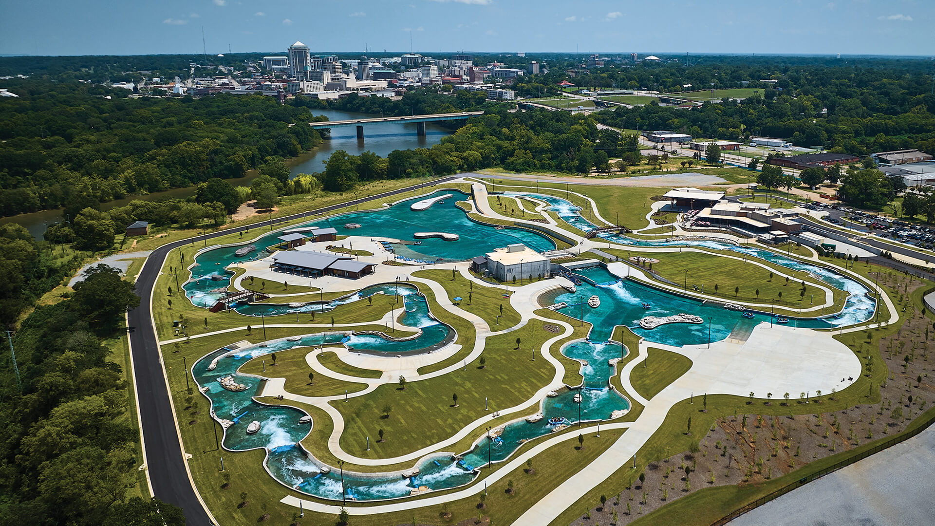 Aerial shot of Montgomery Whitewater