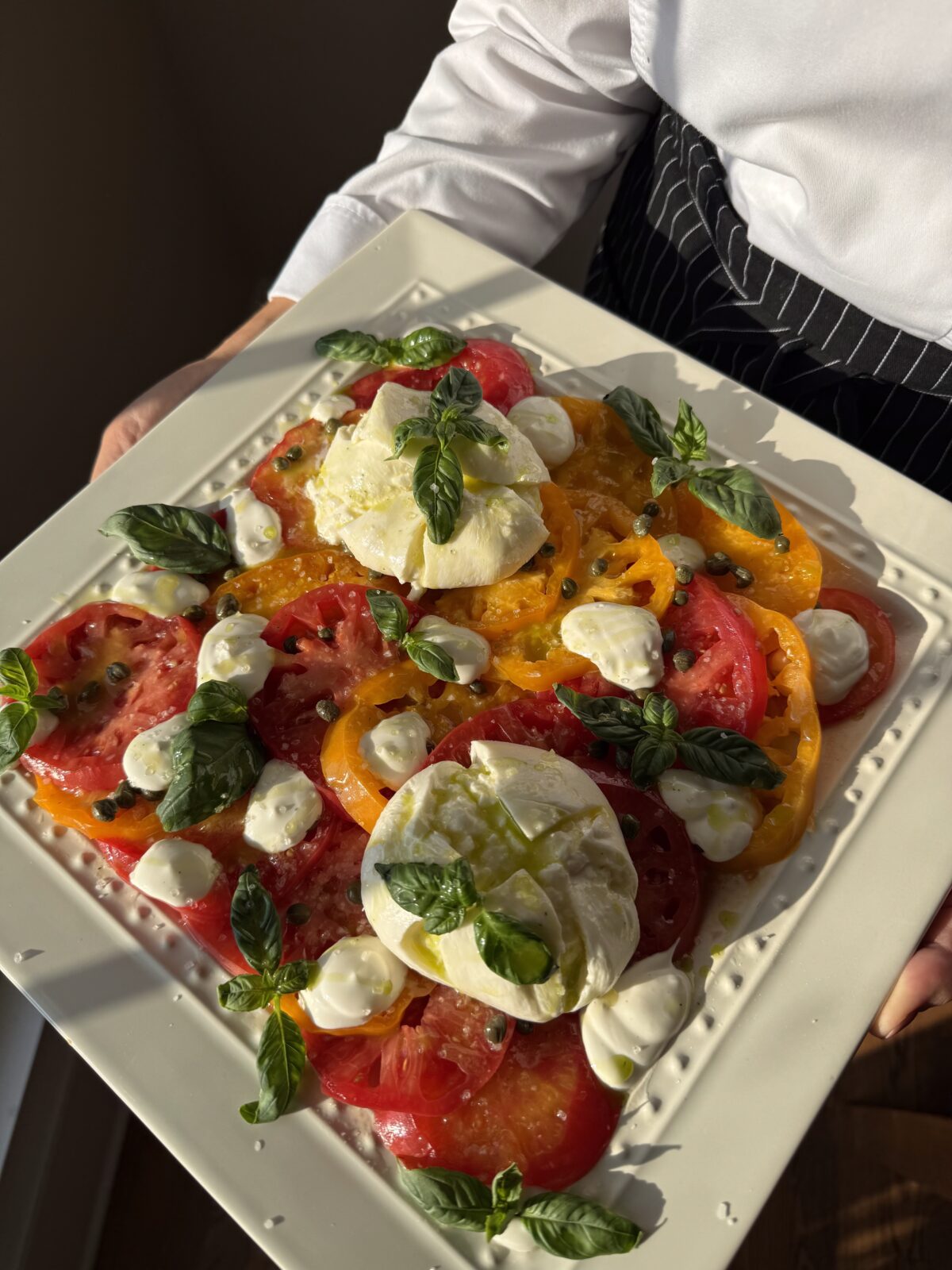 Caprese salad on plate