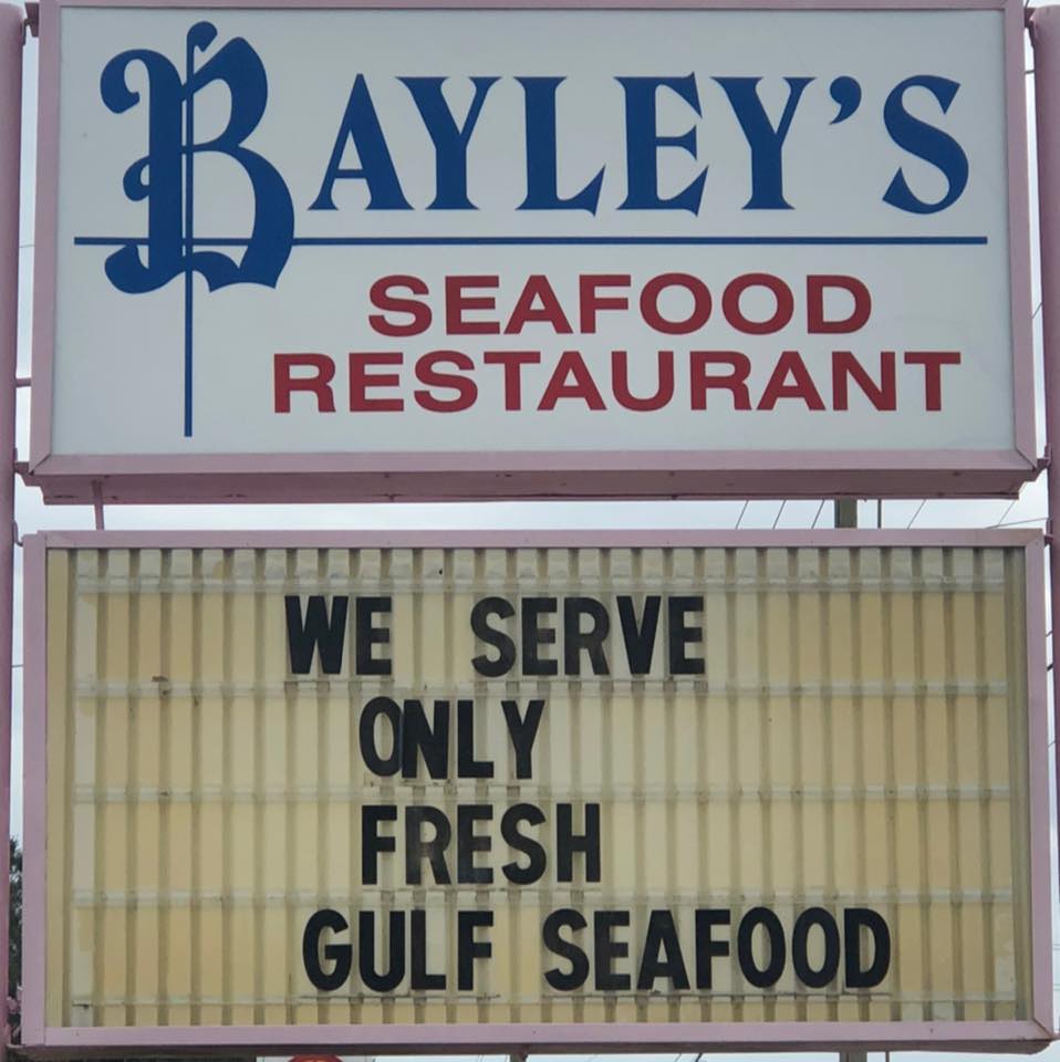 Bayley's restaurant sign
