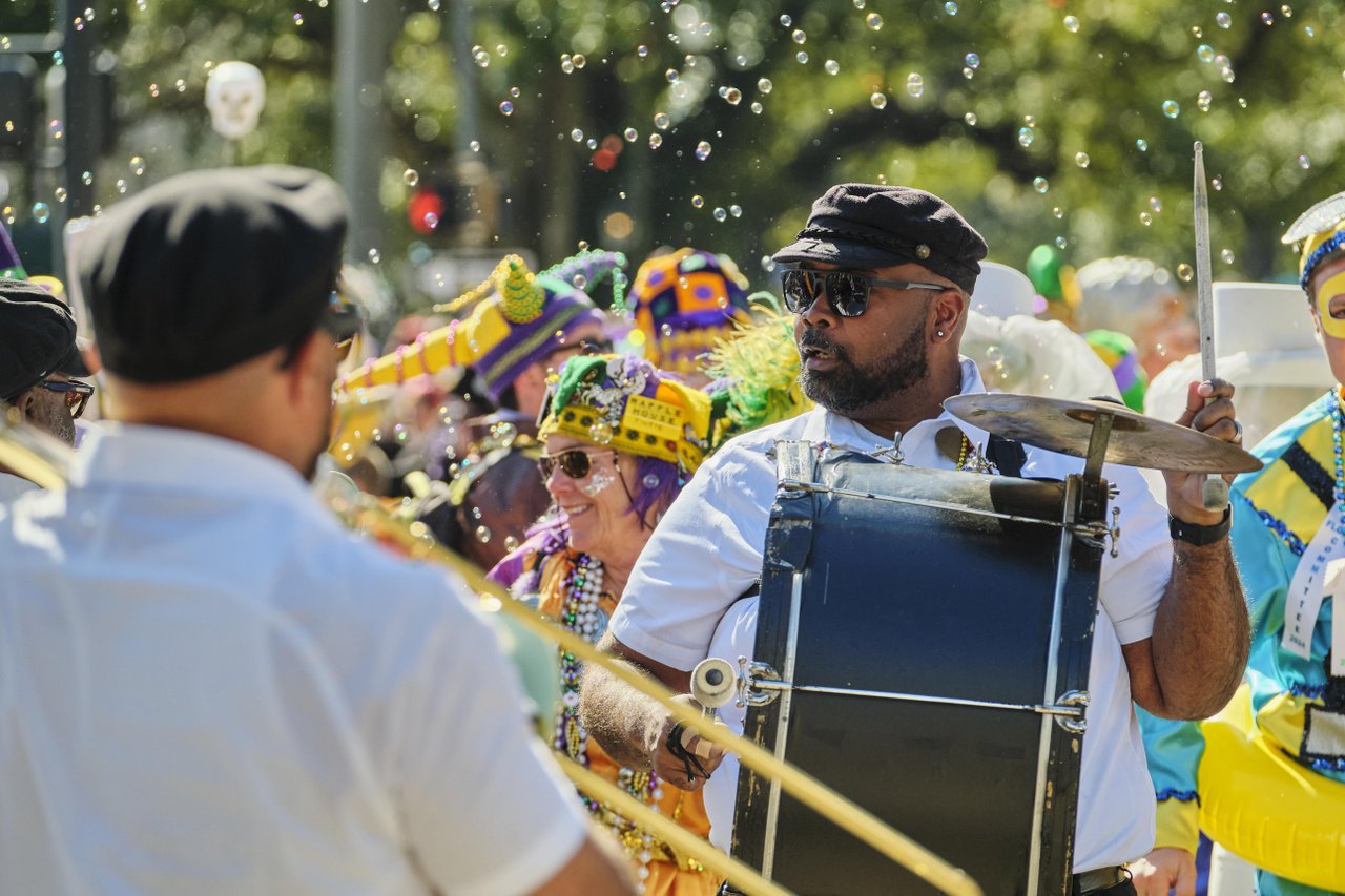Mardi Gras parade drummers