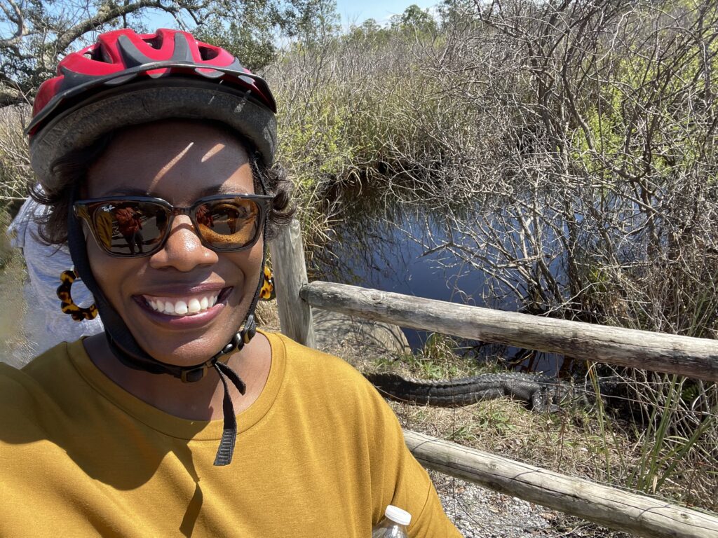 Biking through gulf state park