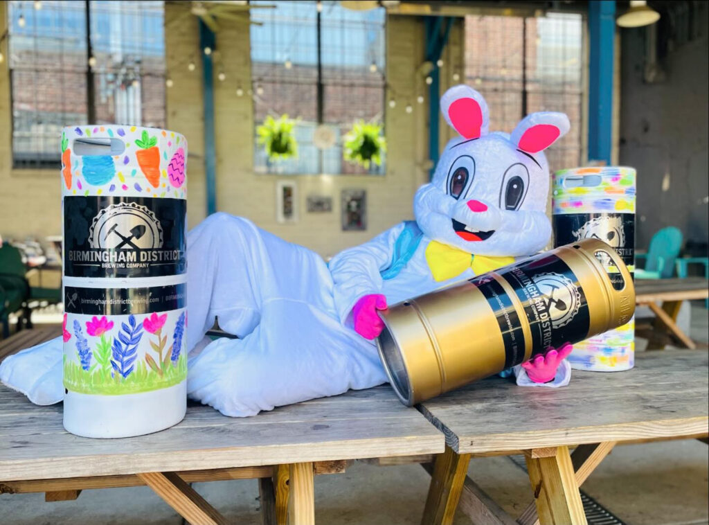 Easter Bunny at brewery