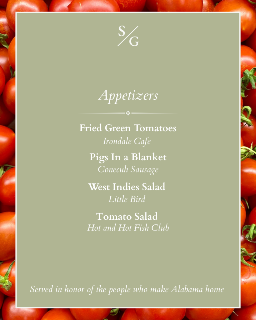 masters menu appetizers