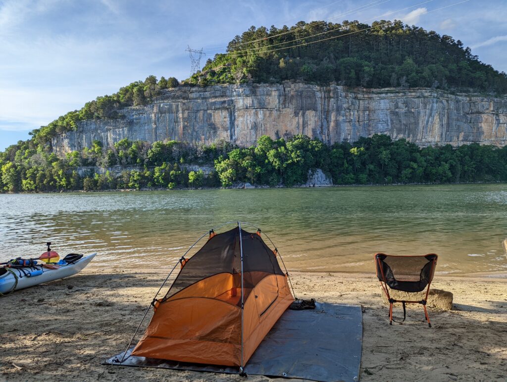 Camping by the painted bluffs