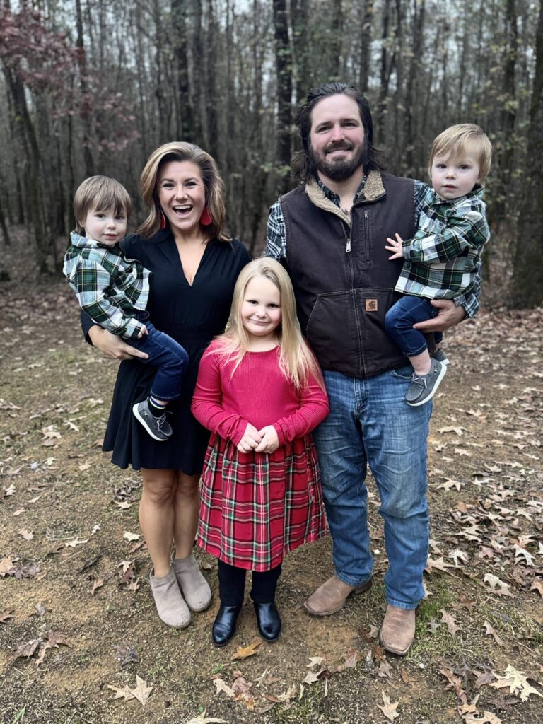 Hunter and Jessica Vick with children