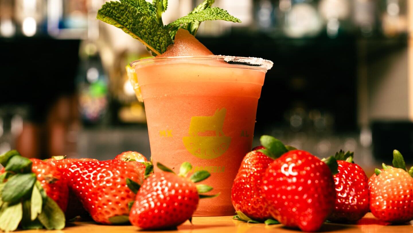 Frozen cocktail at Salud
