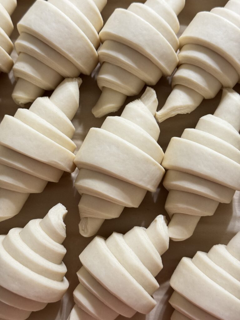 unbaked croissants