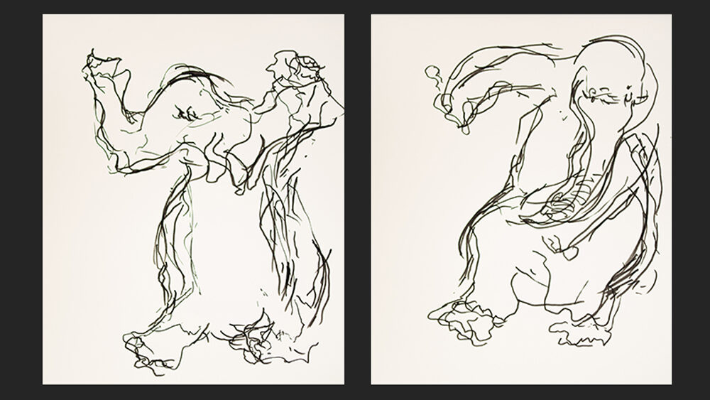 Miriam McClung elephant sketches