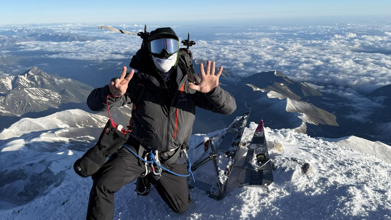 Mayor Josh Gates at seventh summit