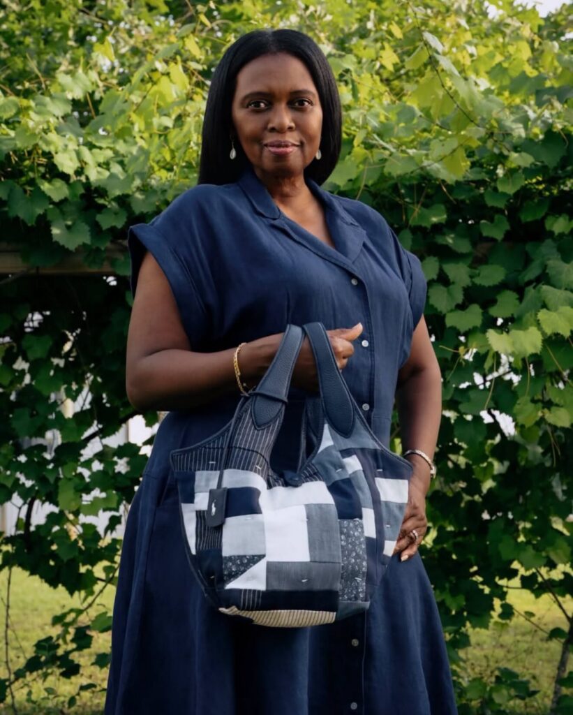 Ralph Lauren and Gee's Bend quilted purse