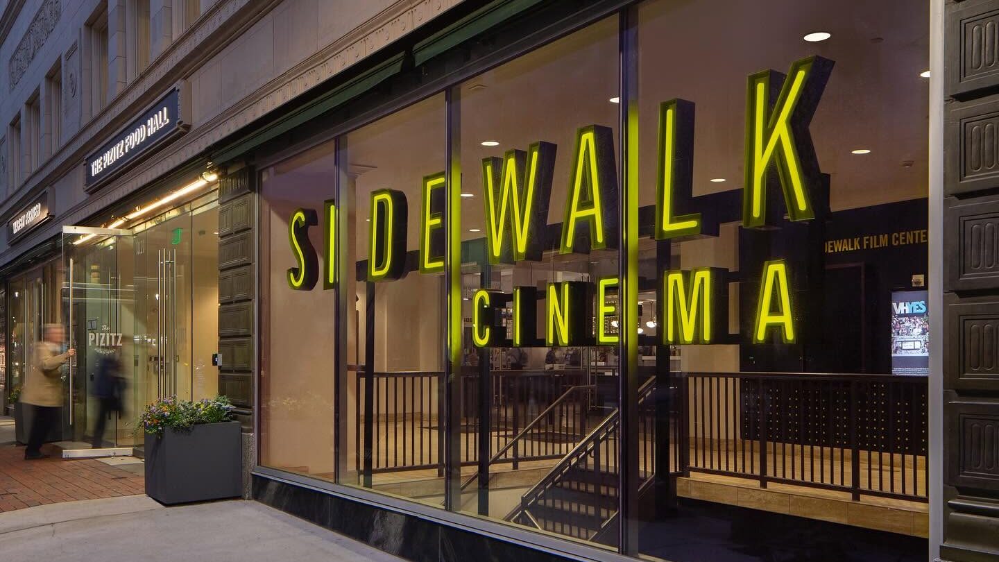 Sidewalk Cinema sign