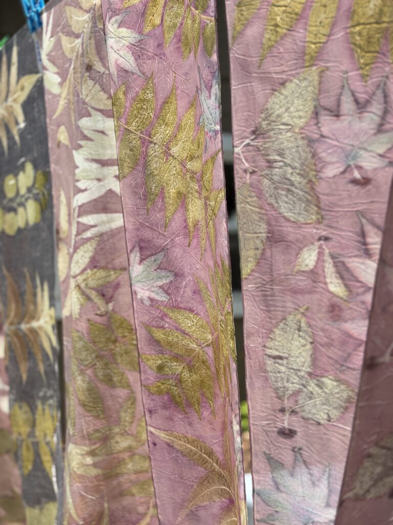 Eco printed scarves