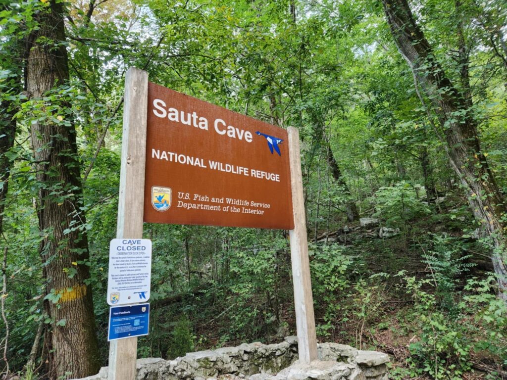 Sauta Cave sign